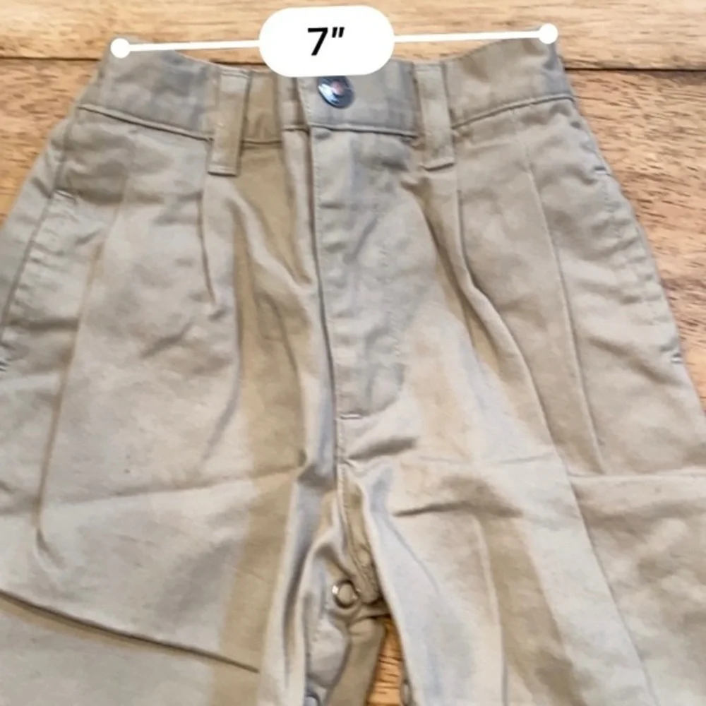 Vintage Gymboree Size 3-6 Months 100% Cotton Pleated Khaki‎ Chinos